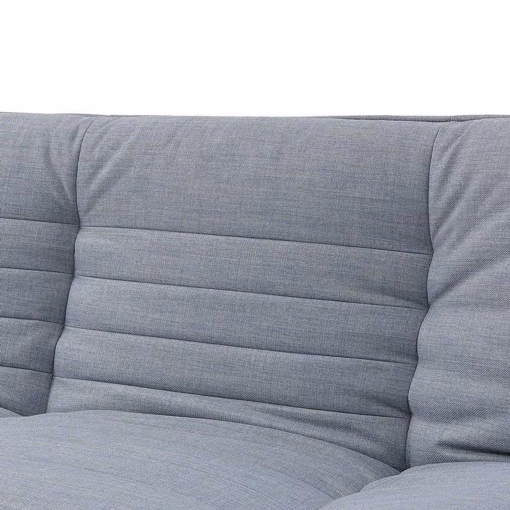 Home Detail Michigan Fabric Click Clack Sofa Bed in Grey and Black with Metal Legs – 2
