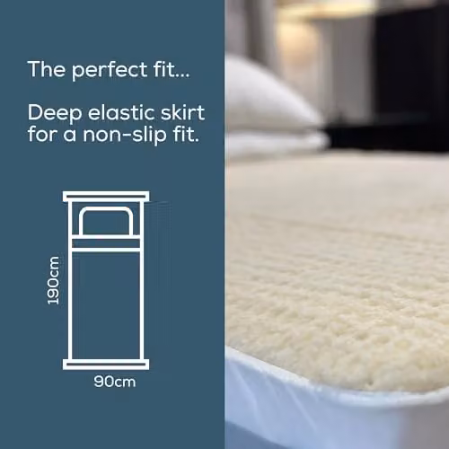 Beurer UE7960 Komfort Fitted Single Heated Mattress Cover, White, W/D/H: 90 x 190 cm – 2