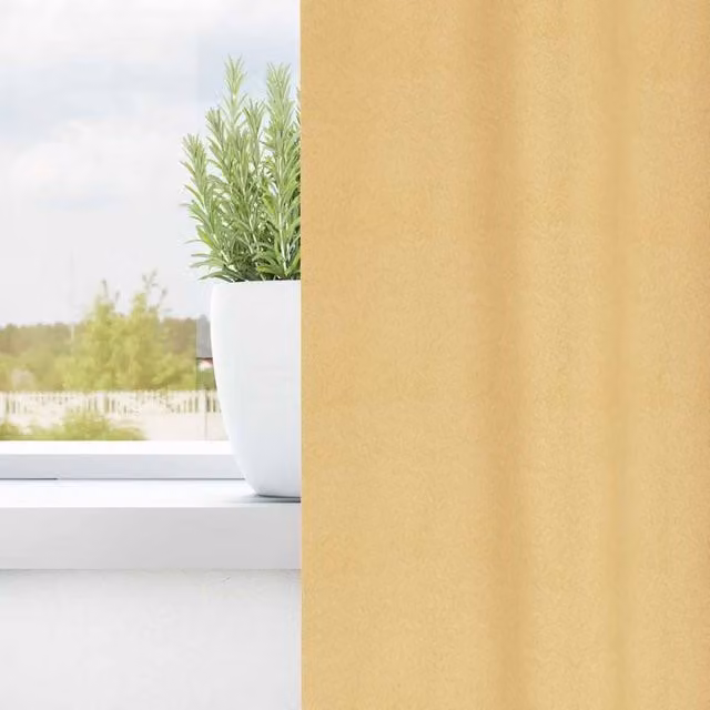 Berkfield Home Bright Opaque Eyelet Curtains, 2 Pack, Beige, W: 140 cm x H: 140 cm, Polyester