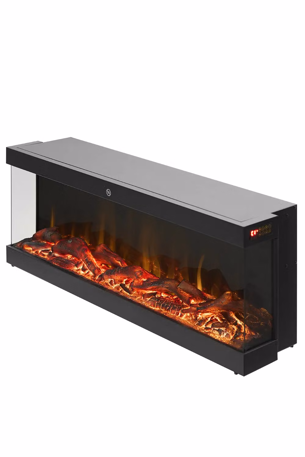 Living and Home 3 Side Electric Fireplace with Remote Control and App Control, Black, Width: 142 cm – 3