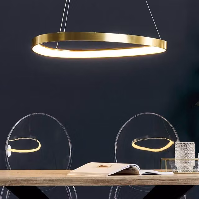 Wyld and Coco Round LED Pendant Lamp in Gold/Brass