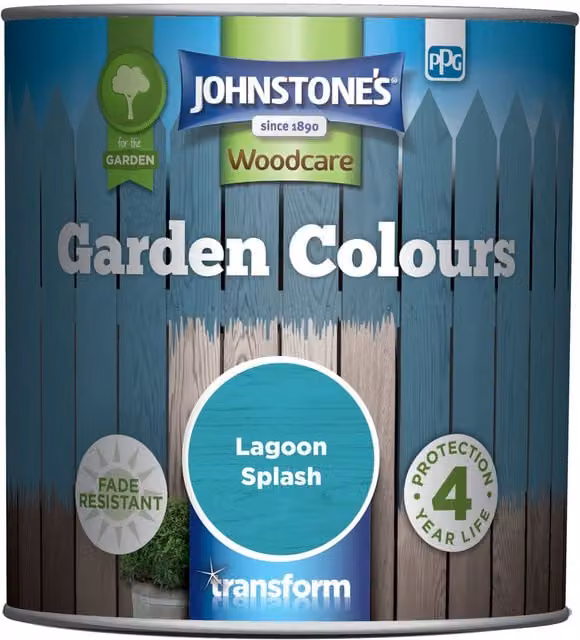 Johnstones Woodcare Garden Colours Opaque Wood Paint in Lagoon Splash, 1 l