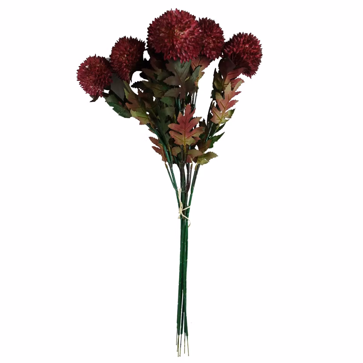 Leaf Pack of 6 Pink Large Ball Dahlia Artificial Flower Stems, Height: 70 cm – 2