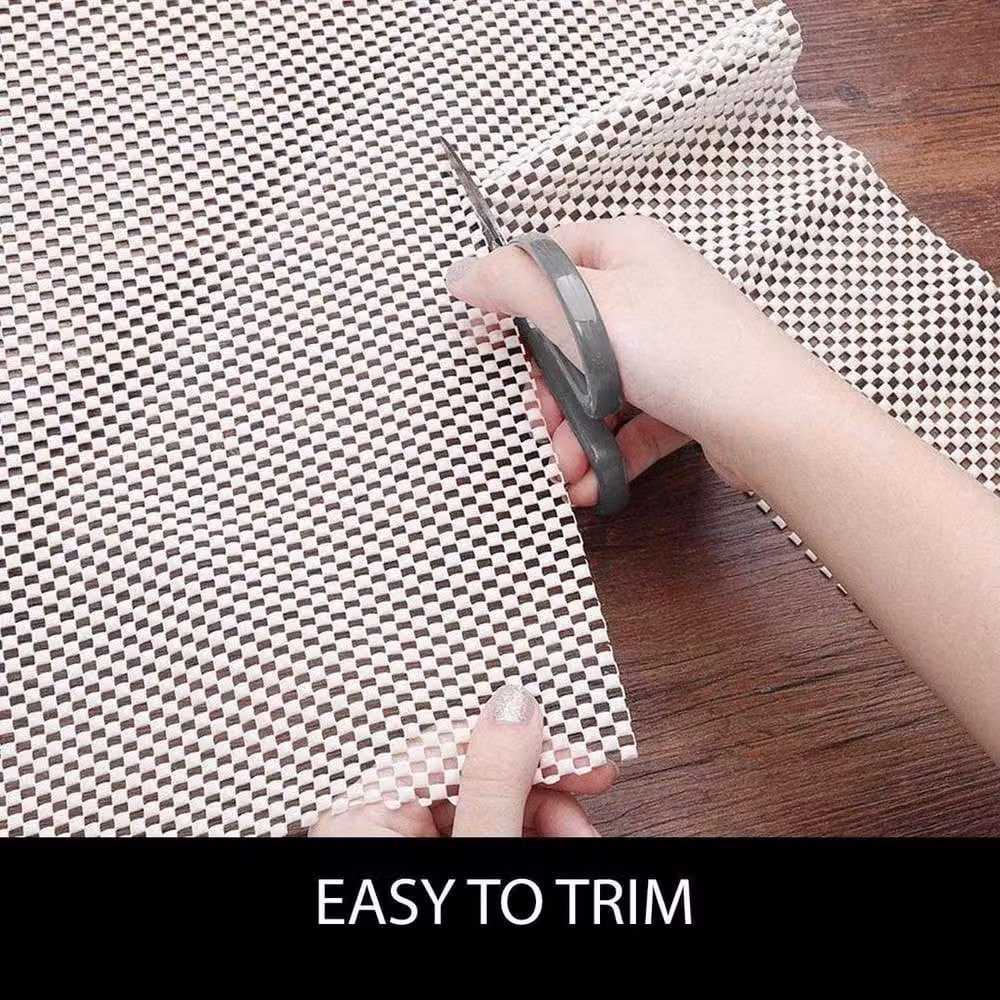 NESTLUNE 2-Piece Anti-Slip Rug Underlay Gripper Mat in Beige, W: 100 cm x D: 110 cm – 3