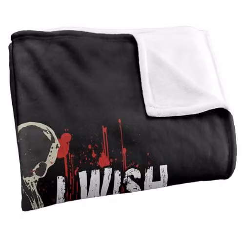 LOGOVISION Friday The 13th I Wish It Was Friday Super Soft Silky Touch Fleece Throw Blanket, Multicolour, W/D/H: 91 x 147 cm – 2