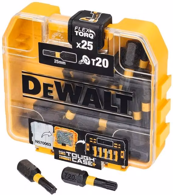 DeWalt Extreme TSTAK System Screwdriver Bit, Black, 25 Pack