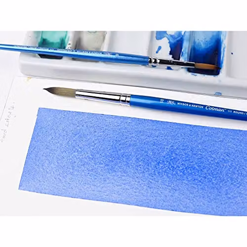 Winsor & Newton Cotman Watercolour Series 111 Designers' Round Brush No. 0000 with Short Wood Handle – 3