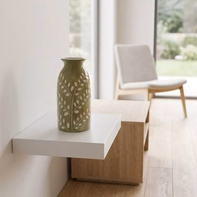 Garden Greatness Modern Green Ceramic Tabletop Decorative Vase
