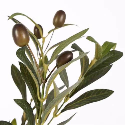 OHS Artificial Olive Tree in Green with Lifelike Leaves and Basket, Height: 50 cm – 3