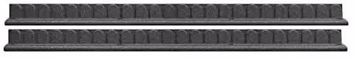 Garden Gear Flexi-Edge Stone Effect Recycled Rubber Garden Border Edging, Grey (2 Pack) – 1