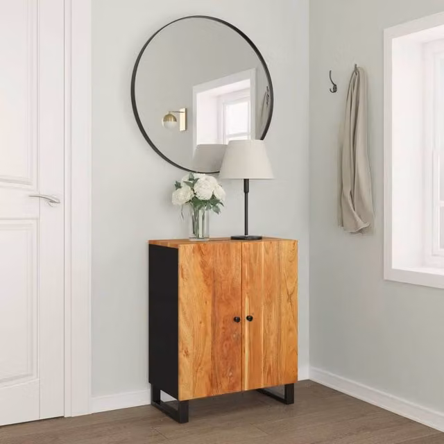 Berkfield Home Acacia Wood Sideboard in Brown, W/D/H: 60 x 33 x 75 cm – 1