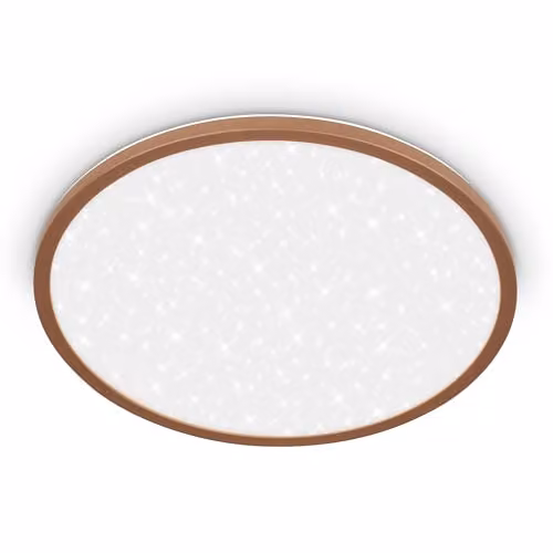 Briloner LED Ceiling Panel with Starry Sky Effect and Indirect Light, Brown, W: 37.5 cm, D: 22.0 cm, H: 4.5 cm