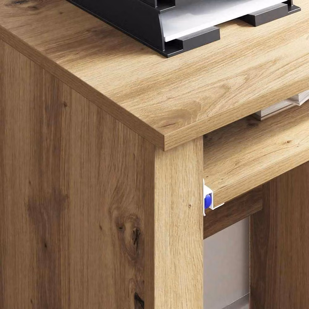 Berkfield Home Artisan Oak Computer Desk in Brown – 3