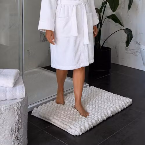 Allure Bath Fashions Bobbi Giant Bobble Bath Mat, White, W: 80 cm, D: 50 cm – 4