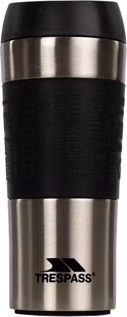 Trespass Parbat X Double Walled Stainless Steel Travel Mug in Grey, 450 ml