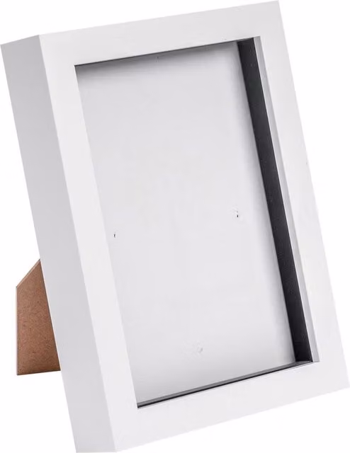 Nicola Spring Modern White Single 3D Box Photo Frame, W/H: 12.7 x 12.7 cm