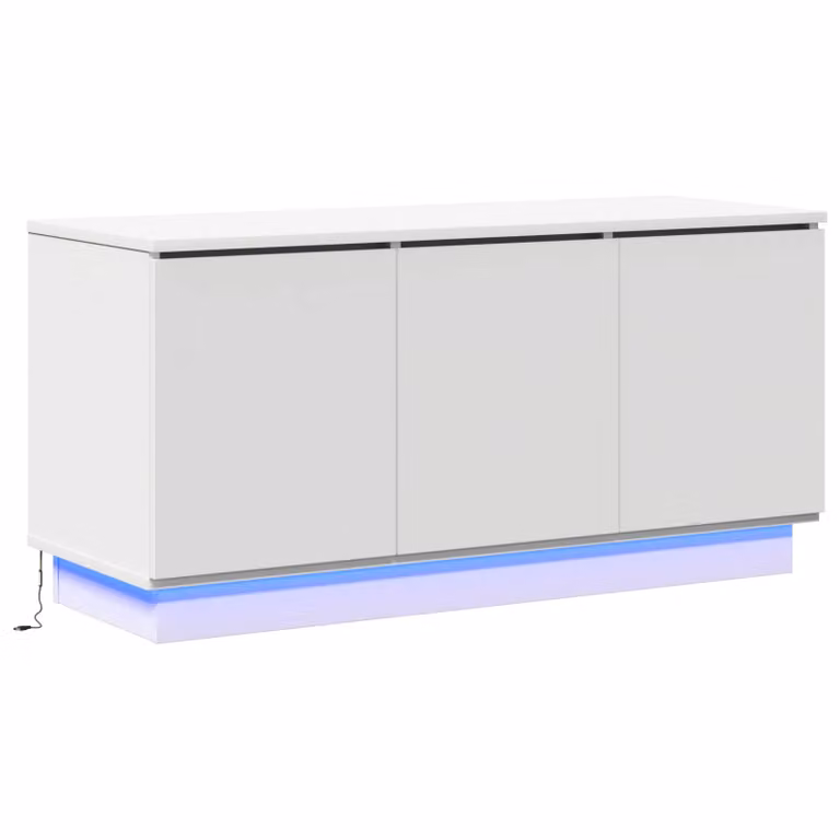 Berkfield Home Modern White TV Cabinet in Engineered Wood W/D/H: 100 x 38 x 49 cm
