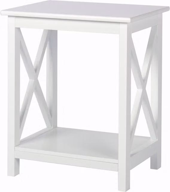 Spot On Dealz Small White Wooden Bedside Table