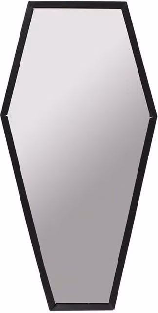 KDMK Coffin Shaped Wall Mirror in Black