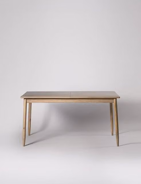 Swoon Maltby Mid-Century Mango Wood Extending Rectangular Dining Table in Brown