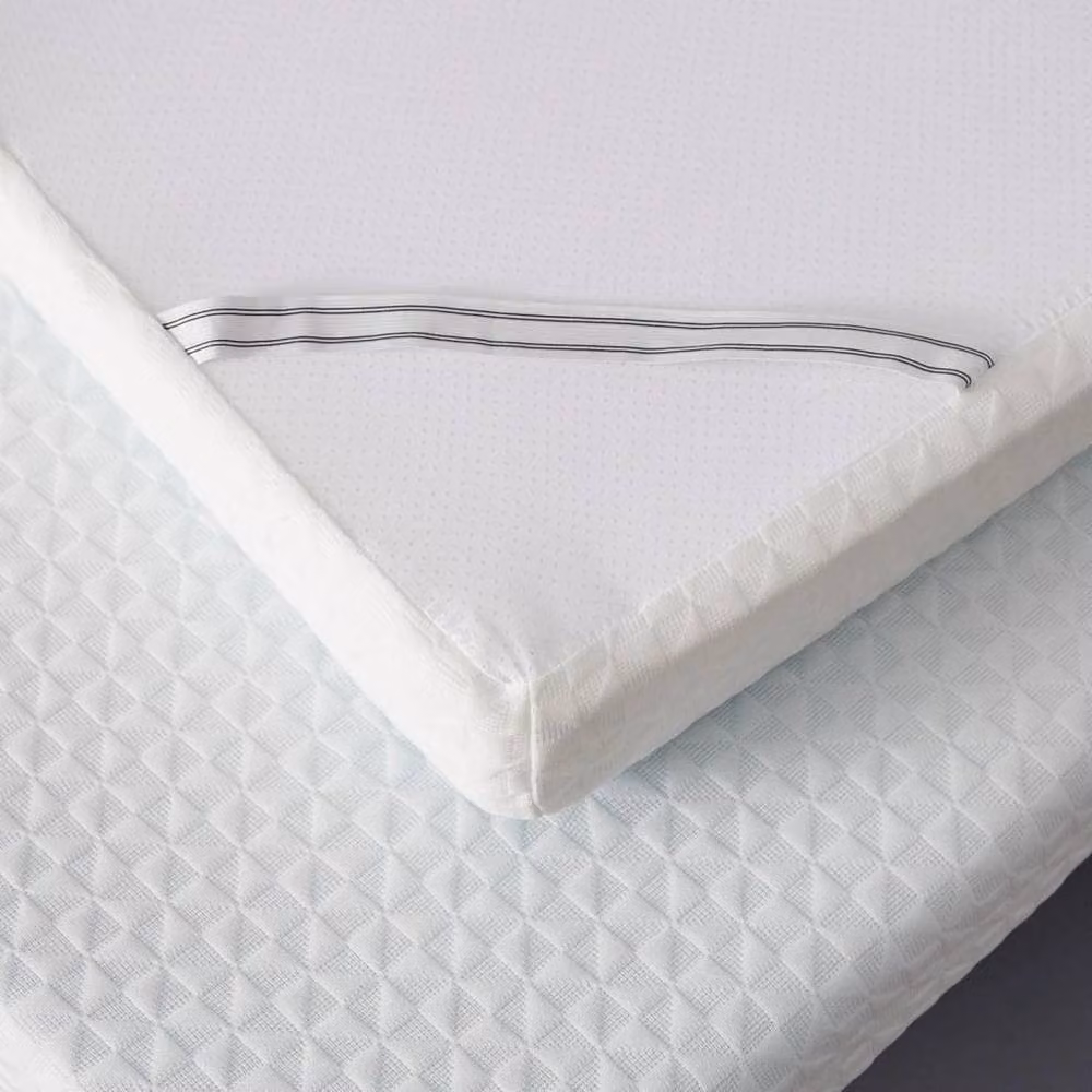 NESTLUNE White Memory Foam Mattress Topper and Storage Bag Set for Babies, W/D/H: 120 x 190 x 5 cm – 3