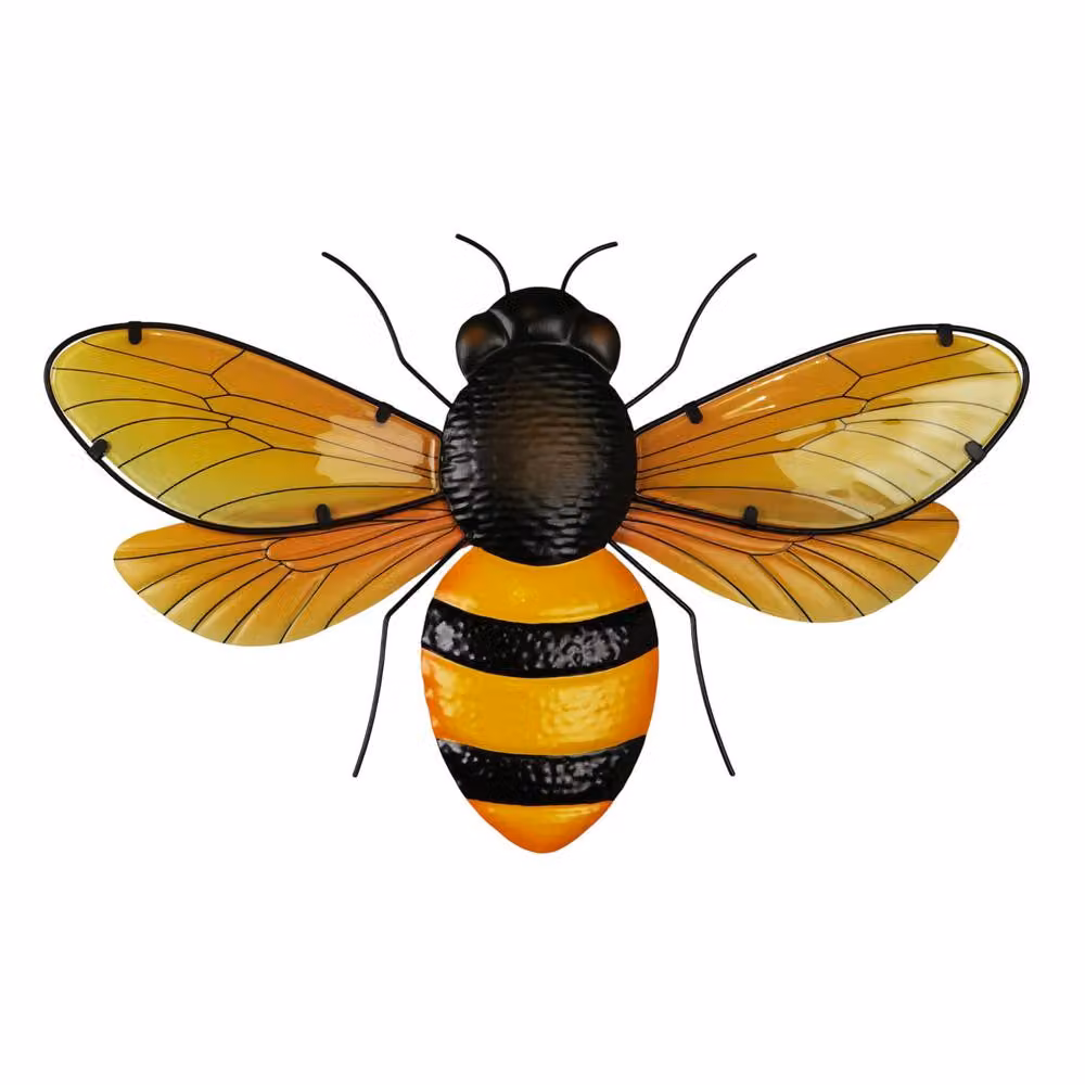Country Living Rustic Metal Bee Wall Decor in Yellow and Black – 2