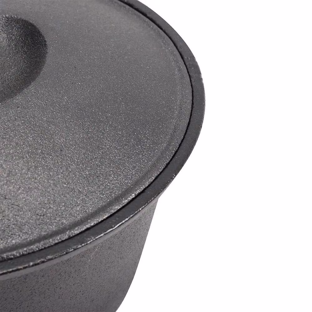 EONLION Non-Stick Cast Iron Deep Pan Saucepan in Black – 4