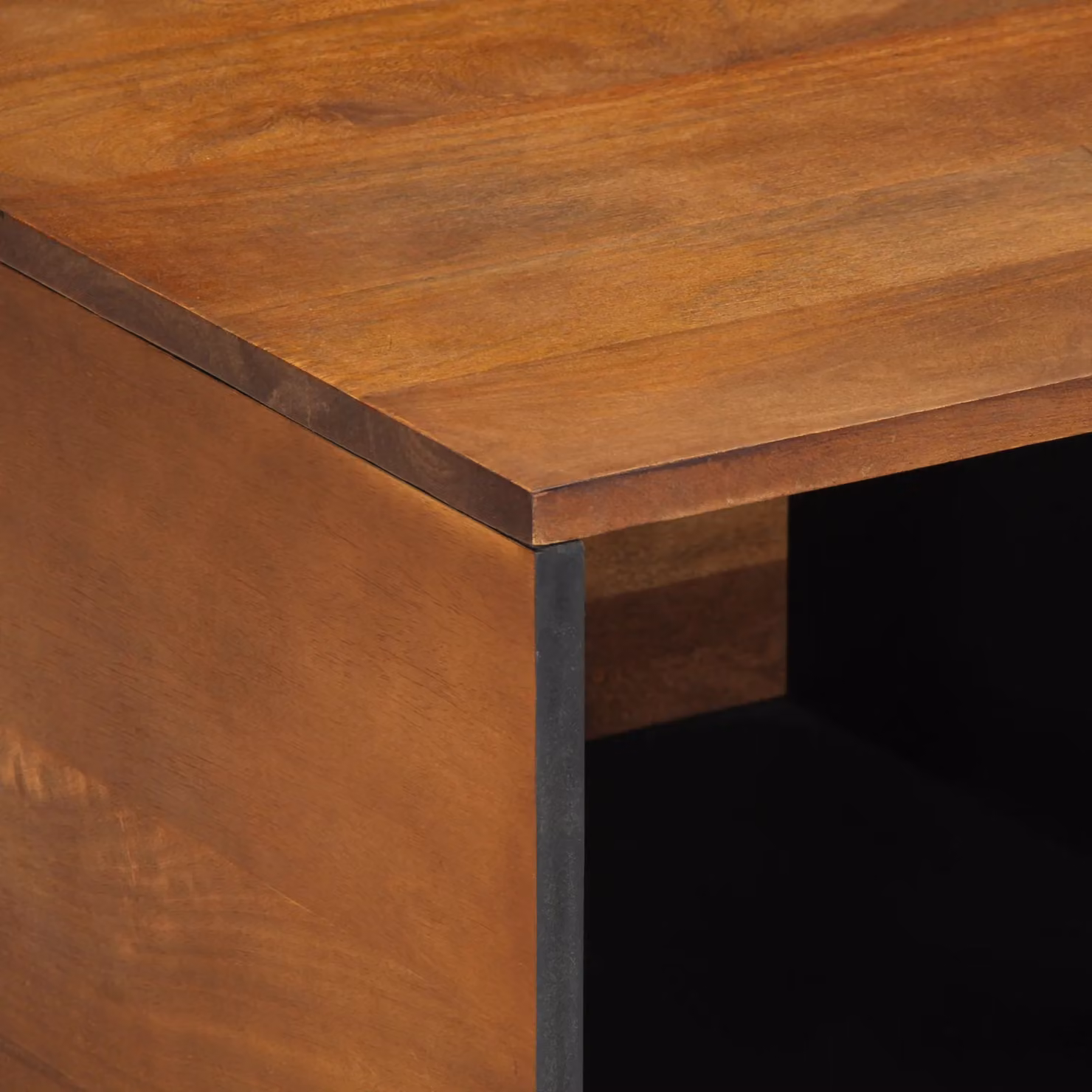 Berkfield Home Rustic Mango Wood Coffee Table, Brown, W: 80 cm, D: 50 cm, H: 40 cm – 3