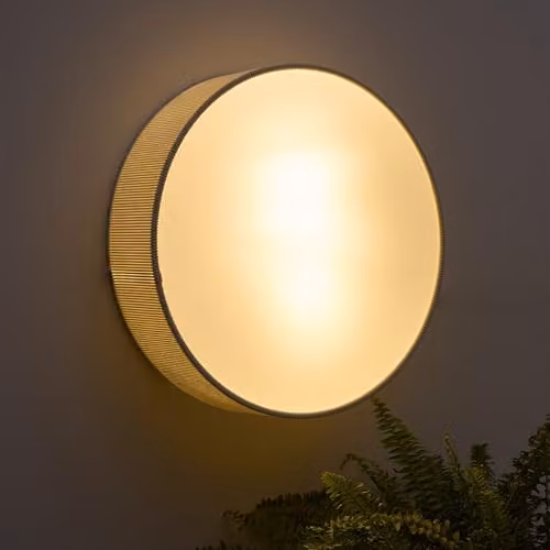 K LIVING Crete Cream Velvet Drum Shade, Diameter: 38 cm – 2