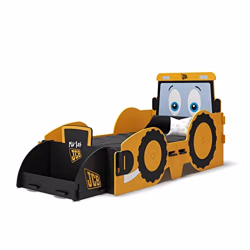 Kidsaw JCB Digger Junior Bed Frame in Yellow, Orange and Black, W/D/H: 140 x 70 x 85 cm – 1
