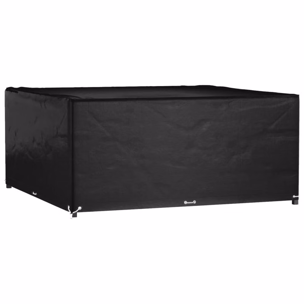 Berkfield Home Water Repellent Square Garden Furniture Cover with 16 Eyelets, Black, W/D/H: 205 x 205 x 90 cm – 2