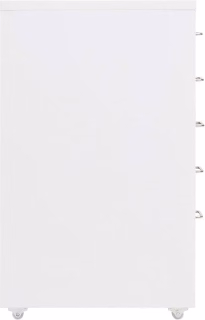 Berkfield Home Mobile Metal File Cabinet in White, W/D/H: 28 x 41 x 69 cm