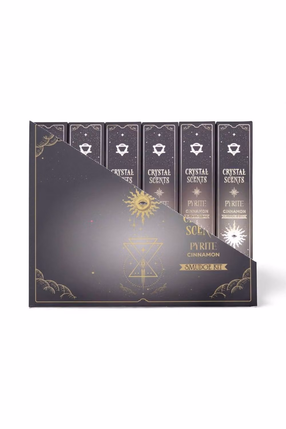 KDMD Cinnamon Pyrite Crystal Smudge Incense Sticks, Spicy Brown Aromatic Sticks – 4