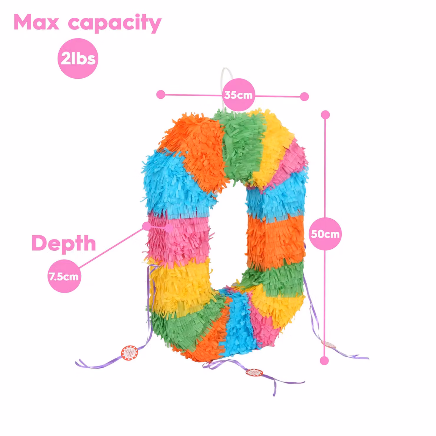 Fax Potato Multicolour Pinata Set with Stick and Blindfold for Birthday or Anniversary Parties – 3