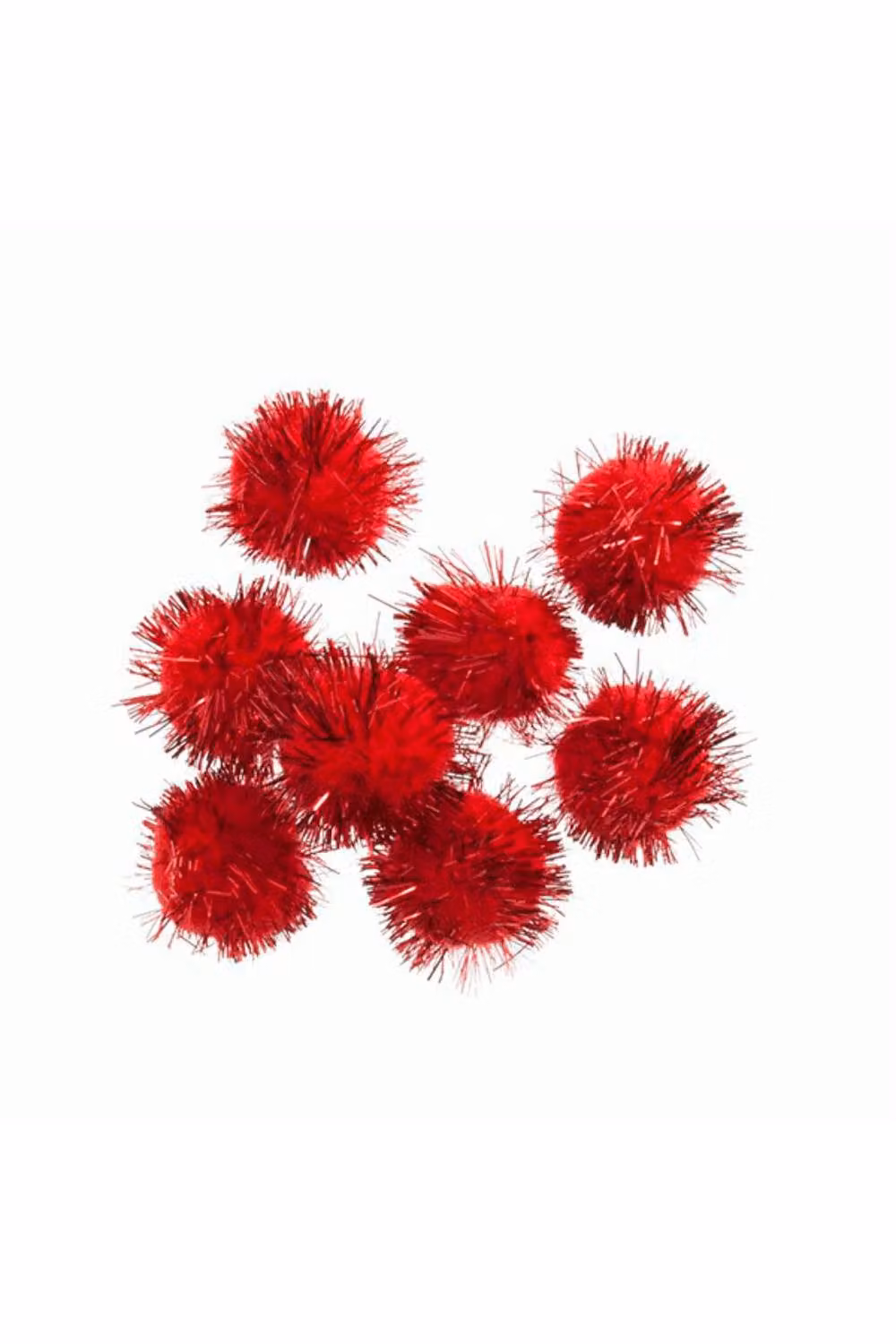 KDMD Red Christmas Glitter Pom Pom Pendant Decorations – 2