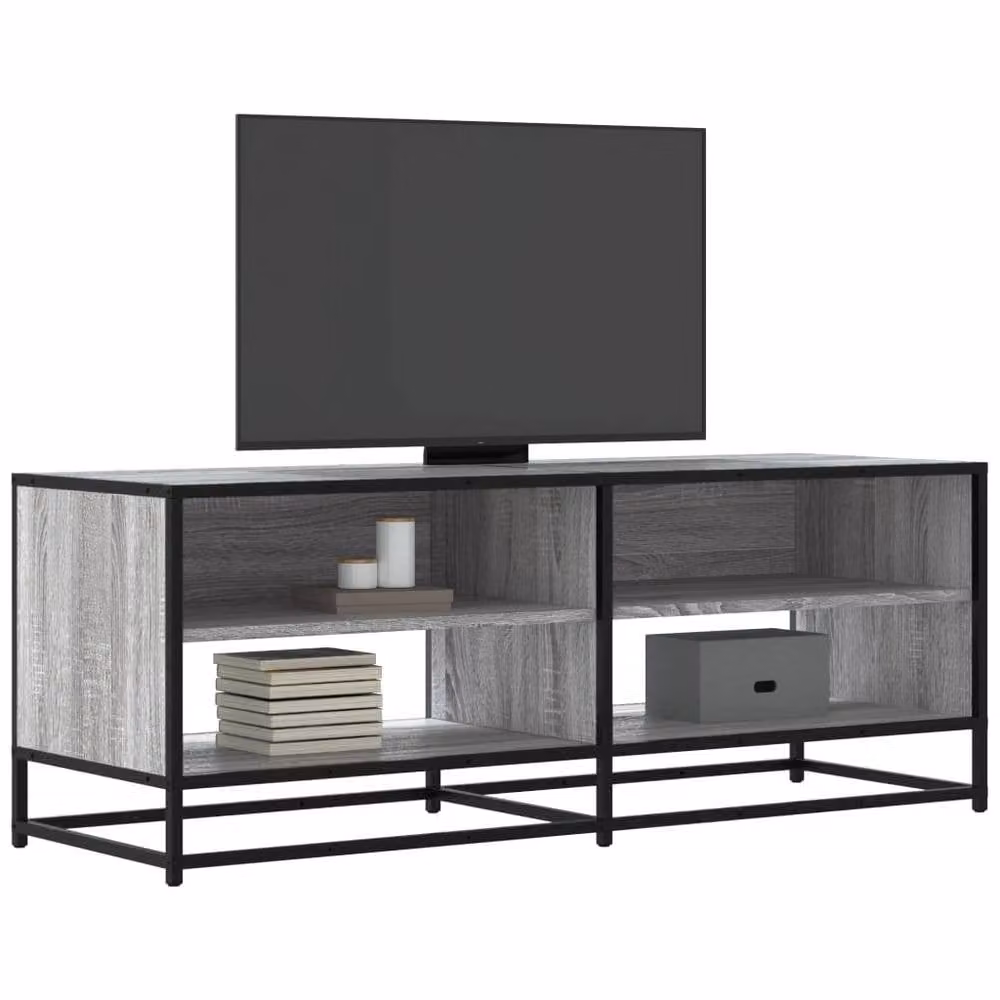 Berkfield Home Industrial TV Cabinet in Grey Sonoma, W/D/H: 120.5 x 40 x 46 cm – 2