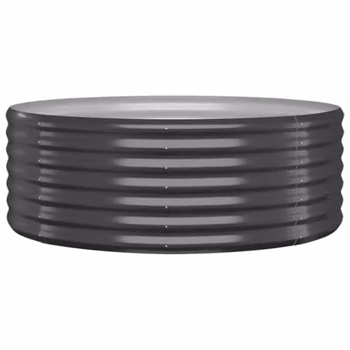 vidaXL Galvanised Steel Raised Bed in Anthracite, W/D/H: 100 x 100 x 36 cm – 1
