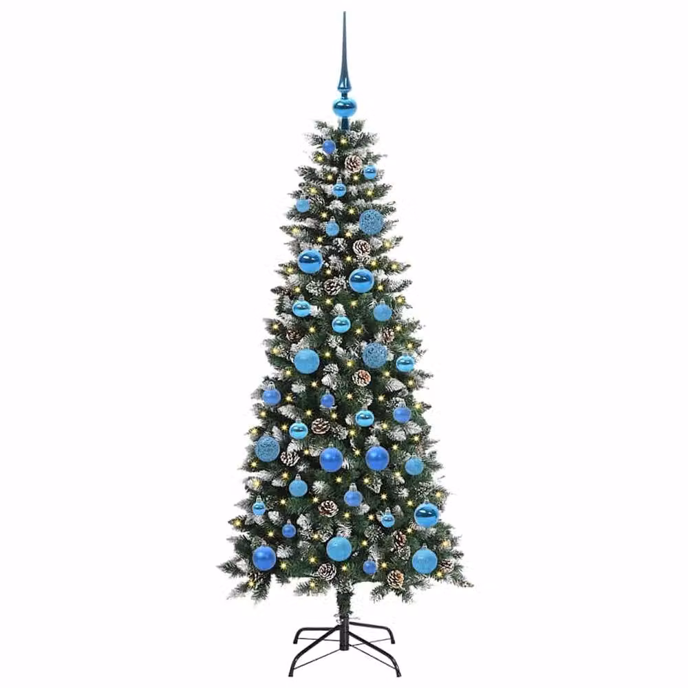 Berkfield Home Artificial Christmas Tree with 150 LEDs, Green, H x W x D: 150 x 66 x 66 cm – 2
