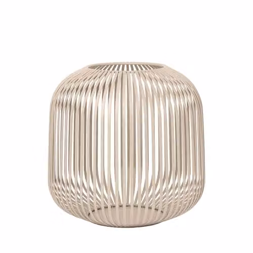 Blomus LITO Nomad Metal Tabletop Lantern in White, H: 27.5 cm, W: 27.0 cm