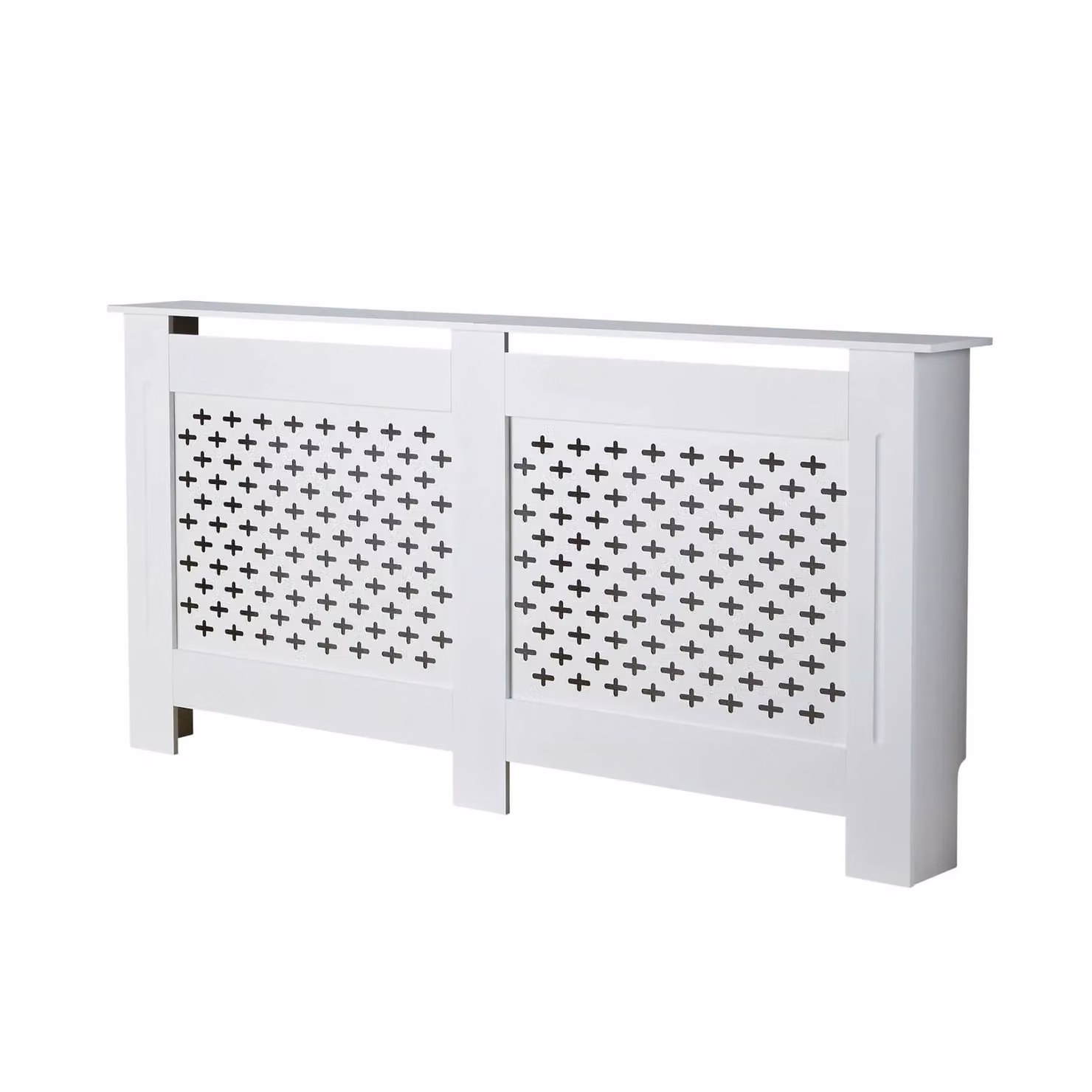 Home Source Extra Large Modern MDF Wooden Radiator Cover in White – 2