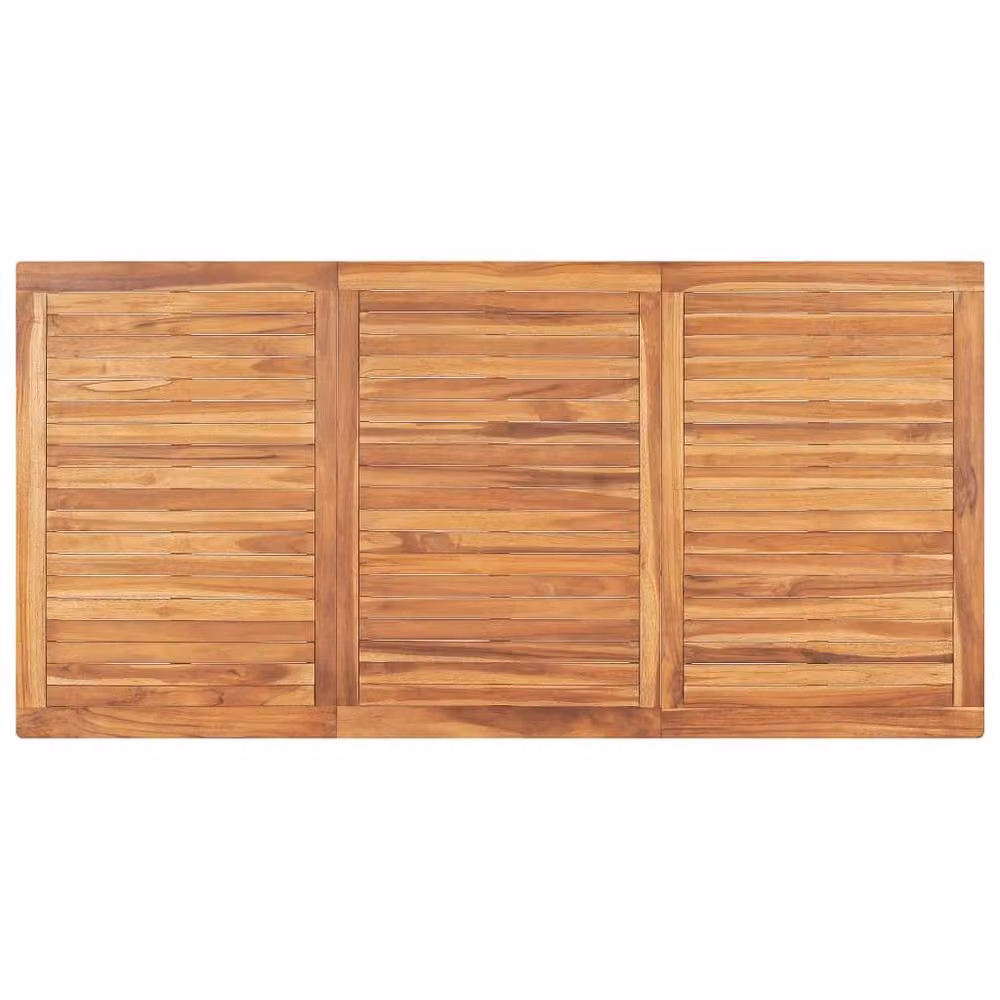 Berkfield Home Garden Modern Lacquered Solid Teak Wood Dining Table in Brown, W/D/H: 180 x 90 x 77 cm – 2