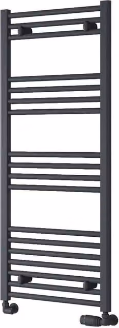 Bathroom Kingdom Capo Anthracite Straight Heated Towel Rail, Grey, W: 50 cm, H: 120 cm – 1