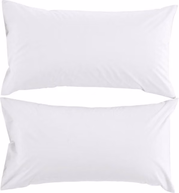 CHRISTY Pure Cotton Percale King Pillowcase Pair in White