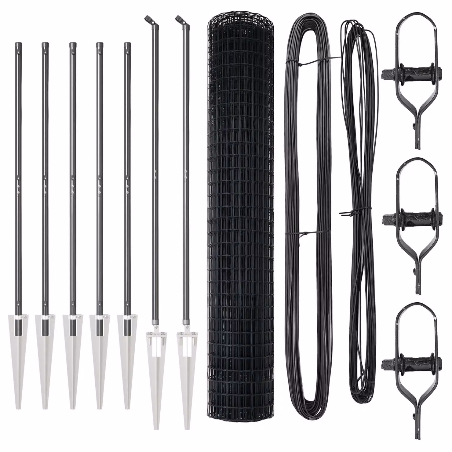 Berkfield Home Euro Fence with 7 Spike Posts, Galvanised Steel, Grey/Silver, W: 10 m, H: 1.6 m – 3