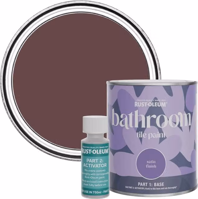 Rust-Oleum Bathroom Tile Paint in Satin Finish, Mulberry Street, Purple, 0.75 l