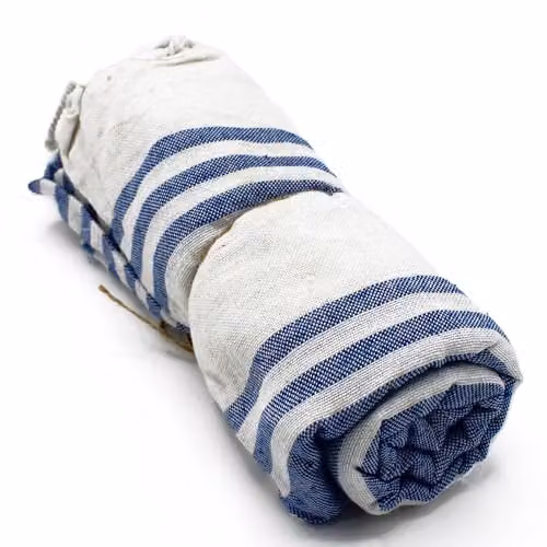 Serenityy Hamman Spa Towel in Blue, W/D/H: 90 x 90 x 170 cm