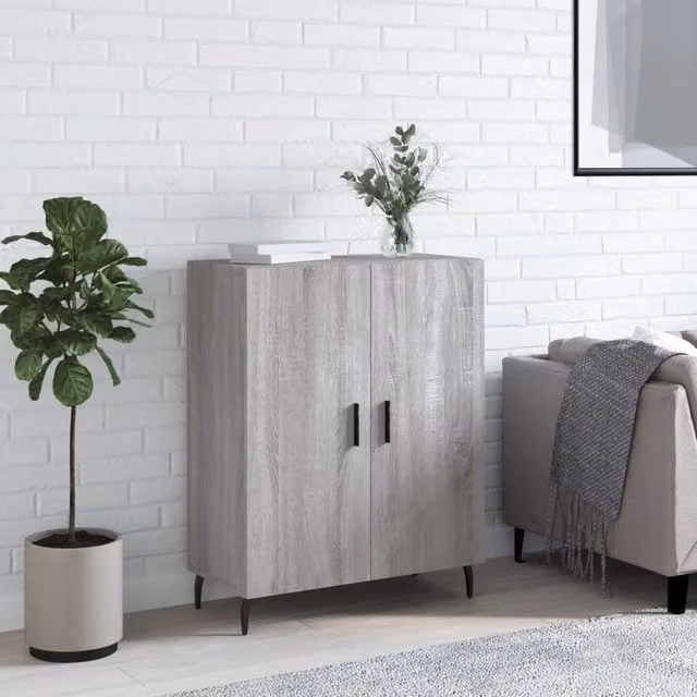 Berkfield Home Grey Sonoma Sideboard in Engineered Wood W/D/H: 69.5 x 34 x 90 cm