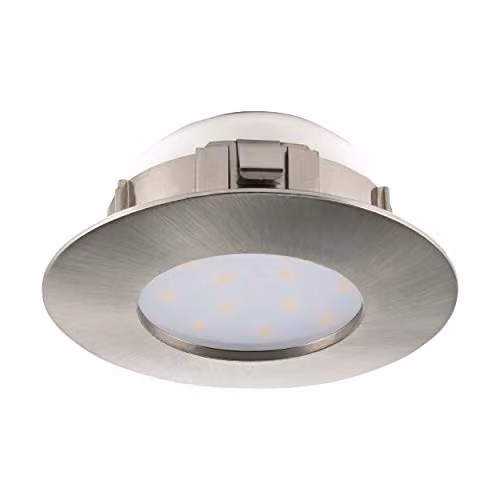Loops 6W LED Round Wall and Ceiling Flush Recessed Downlight in Silver Plastic