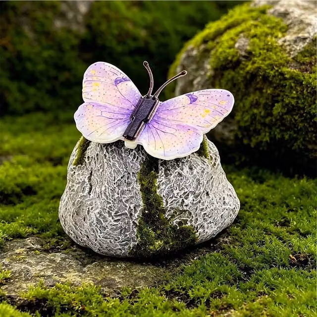 Quipulse Purple Resin Butterfly Decorative Simulation Lawn Light – 1
