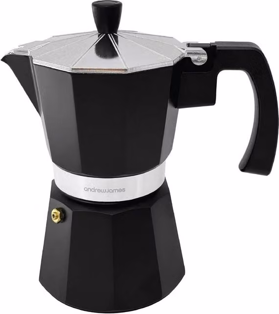 Andrew James Stove Top Moka Pot in Black – 1